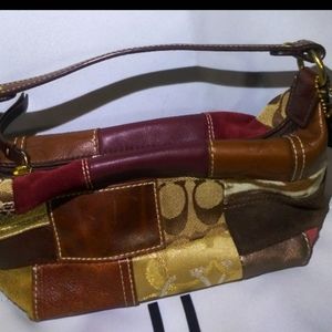 Coach Leather Patchwork Pochette Mini Handbag